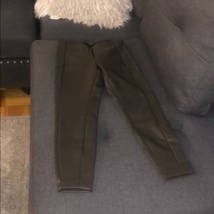 Banana Republic- vegan leather olive leather pants